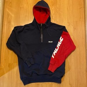 PALACE Quarter Zip Hoodie Dual Color